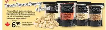 Fortinos TORONTO POPCORN COMPANY POPCORN, 75-145 G offer