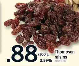 Fortinos THOMPSON RAISINS offer