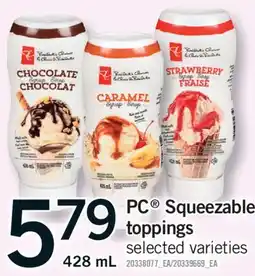 Fortinos PC SQUEEZABLE TOPPINGS, 428 ML offer