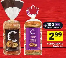 Foodland COMPLIMENTS Bagels offer