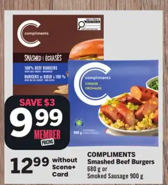 Foodland COMPLIMENTS Smashed Beef Burgers offer