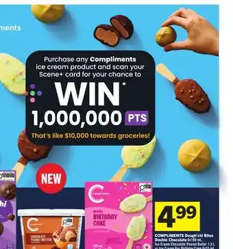 Foodland COMPLIMENTS Dough'chi Bites Double Chocolate offer