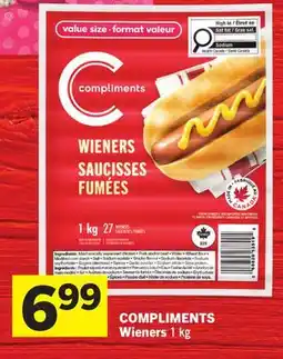 Foodland COMPLIMENTS Wieners offer