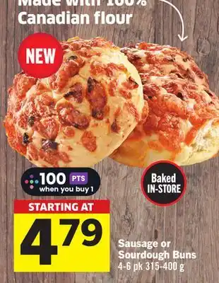Foodland Sausage or Sourdough Buns offer