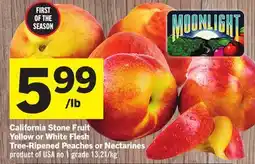 Foodland Yellow or White Flesh Tree-Ripened Peaches or Nectarines offer