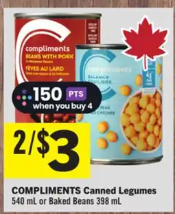 Foodland COMPLIMENTS Canned Legumes offer
