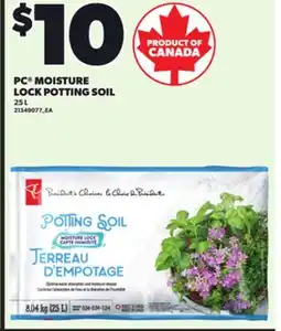 Loblaws PC MOISTURE LOCK POTTING SOIL, 25L offer