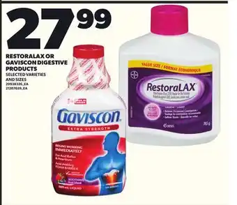 Loblaws RESTORALAX OR GAVISCON DIGESTIVE PRODUCTS offer