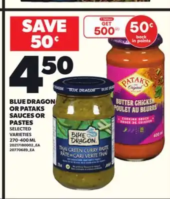 Loblaws BLUE DRAGON OR PATAKS SAUCES OR PASTES, 270-400ML offer