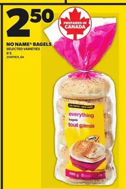 Loblaws NO NAME BAGELS 6'S offer