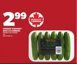Loblaws FARMER'S MARKET MINI CUCUMBERS, 6'S offer