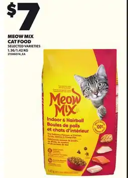 Loblaws MEOW MIX CAT FOOD, 1.36/1.42 KG offer