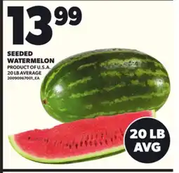 Loblaws SEEDED WATERMELON, 20LB AVERAGE offer