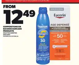 Loblaws COPPERSTONE OR EUCERIN SUNCARE PRODUCTS offer