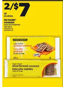 Loblaws NO NAME COOKIES 198-368 offer