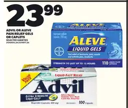 Loblaws ADVIL OR ALEVE PAIN RELIEF GELS OR CAPLETS offer
