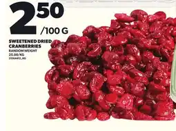 Loblaws SWEETENED DRIED CRANBERRIES offer