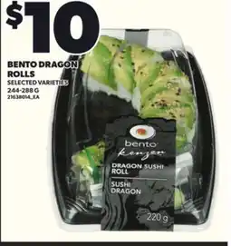 Loblaws BENTO DRAGON ROLLS 244-288G offer