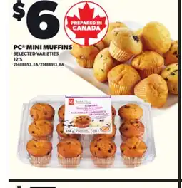 Loblaws PC MINI MUFFINS, 12'S offer