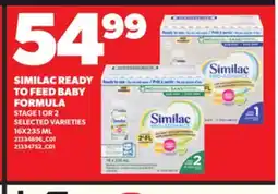 Loblaws SIMILAC READY TO FEED BABY FORMULA, 16X235ML offer