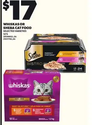 Loblaws WHISKAS OR SHEBA CAT FOOD 12'S offer