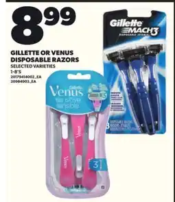 Loblaws GILLETTE OR VENUS DISPOSABLE RAZORS, 1-8'S offer
