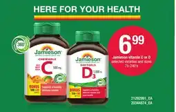 Loblaws JAMIESON VITAMIN C OR D, 75-240's offer