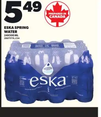 Loblaws ESKA SPRING WATER 24X500 ML offer