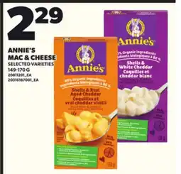 Loblaws ANNIE'S MAC & CHEESE, 149-170 G offer