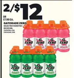 Loblaws GATORADE ZERO, 8X355 ML offer