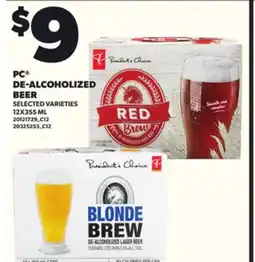 Loblaws PC DE-ALCOHOLIZED BEER, 12X355 ML offer