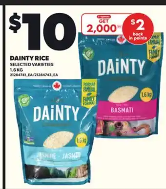 Loblaws DAINTY RICE, 1.6 KG offer