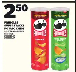 Loblaws PRINGLES SUPER STACKS POTATO CHIPS 148-156G offer