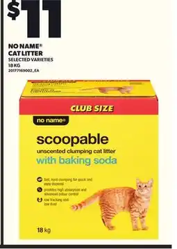 Loblaws NO NAME CAT LITTER 18KG offer