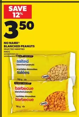 Loblaws NO NAME BLANCHED PEANUTS, 500G offer