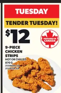 Loblaws 9-PIECE CHICKEN STRIPS, 870G offer