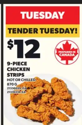 Loblaws 9-PIECE CHICKEN STRIPS, 870G offer