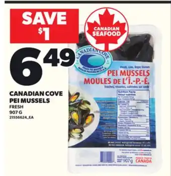 Loblaws CANADIAN COVE PEI MUSSELS 907G offer