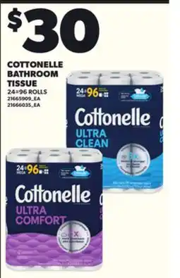 Loblaws COTTONELLE BATHROOM TISSUE, 24=96ROLLS offer