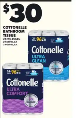 Loblaws COTTONELLE BATHROOM TISSUE, 24=96ROLLS offer