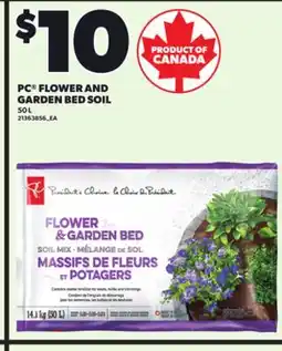 Loblaws PC FLOWER AND GARDEN BED SOIL, 50L offer
