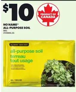 Loblaws NO NAME ALL-PURPOSE SOIL, 50L offer