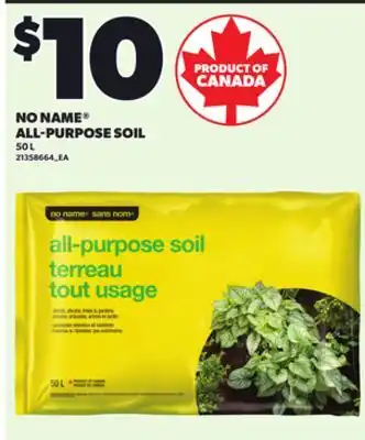 Loblaws NO NAME ALL-PURPOSE SOIL, 50L offer