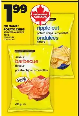 Loblaws NO NAME POTATO CHIPS, 200G offer