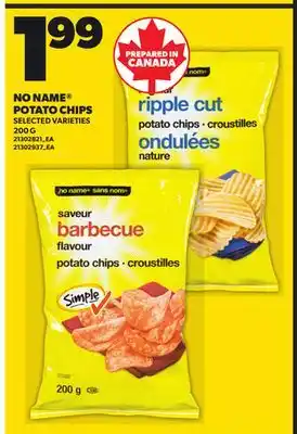 Loblaws NO NAME POTATO CHIPS, 200G offer