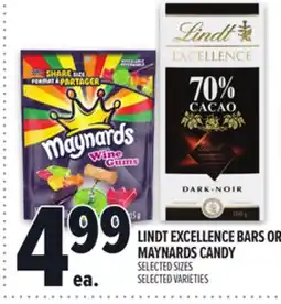 Metro LINDT EXCELLENCE BARS OR MAYNARDS CANDY offer