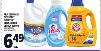 Metro ARM & HAMMER DETERGENT, FLEECY OR SELECTION OR CLOROX BLEACH offer