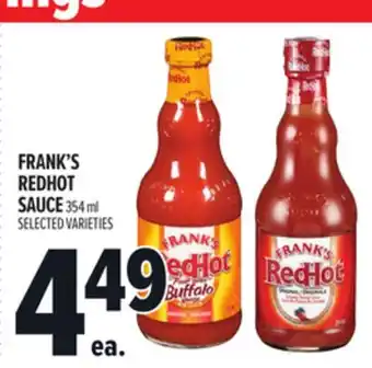 Metro FRANK'S REDHOT SAUCE offer
