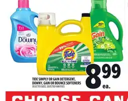Metro TIDE SIMPLY OR GAIN DETERGENT, DOWNY, GAIN OR BOUNCE SOFTENERS offer