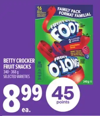 Metro BETTY CROCKER FRUIT SNACKS offer
